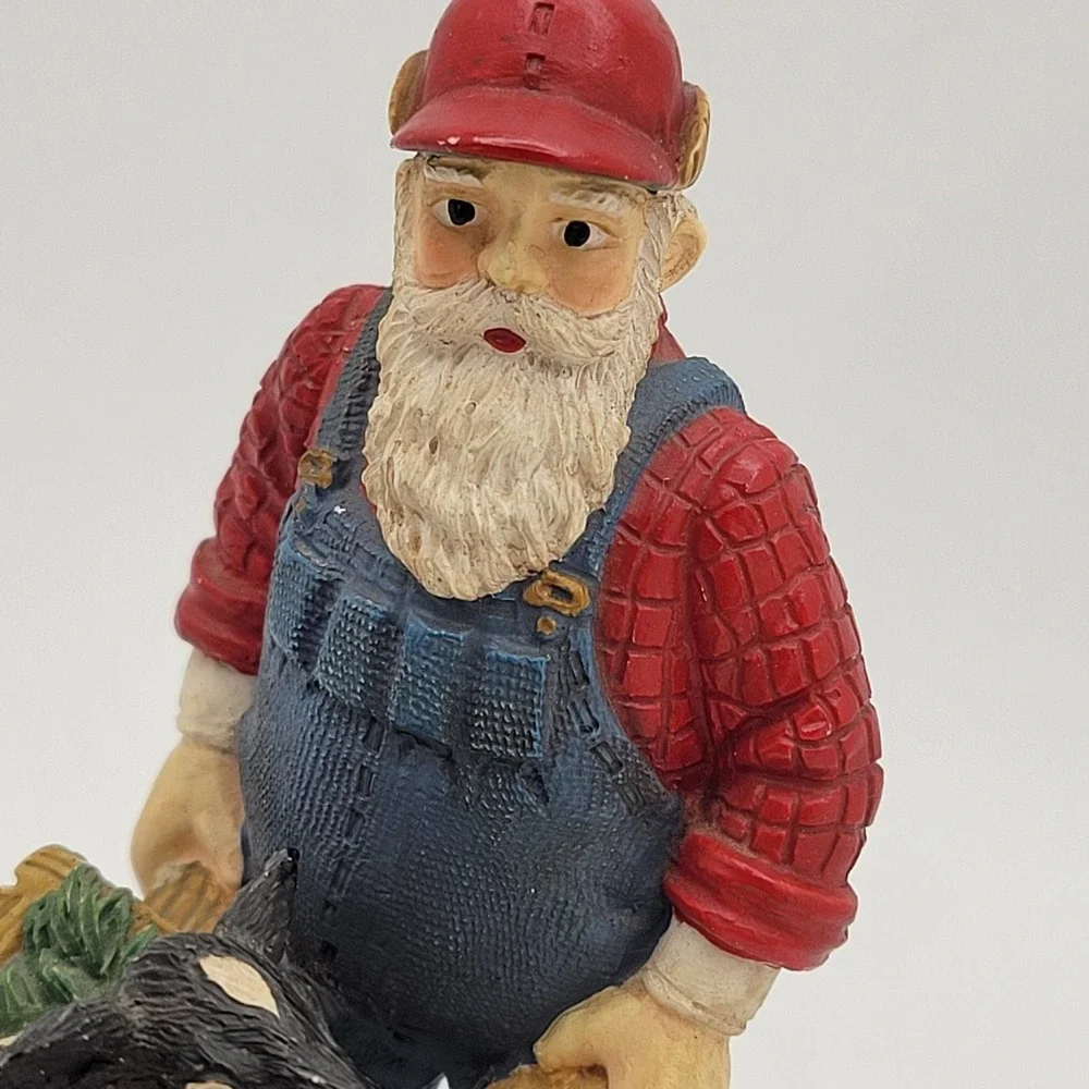 Midwest‎ Cannon Falls Santa Pushing Pig & Calf Figurine 4in Christmas Farmhouse